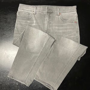 Super High Waisted Gray Mom Jeans